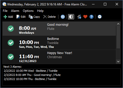 Free Alarm Clock for Windows - Download